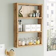 HABITAT ET JARDIN - Étagère murale en bois "PR1" - 43 x 9 x 60 cm - Pin atlantique - vignette