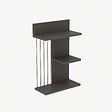 HABITAT ET JARDIN - Étagère murale en bois "Kinik" - 40 x 19 x 60 cm - Gris anthracite - vignette