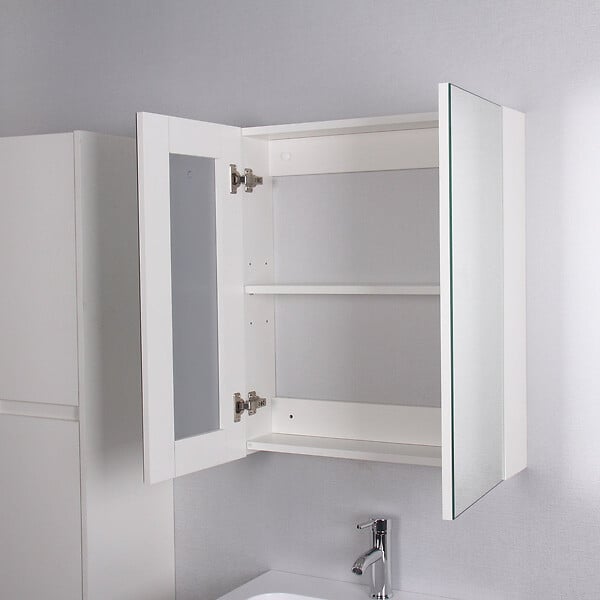 STANO - Armoire de toilette bloc-miroir FORTINA largeur 60 cm blanc - large