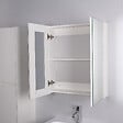 STANO - Armoire de toilette bloc-miroir FORTINA largeur 60 cm blanc - vignette