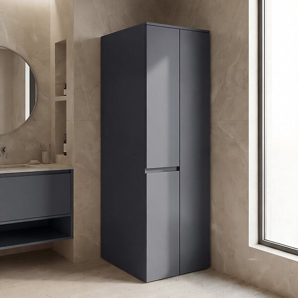 HABITAT ET JARDIN - Armoire de Salle de Bain "Solis 60" -  cm - Matte Anthracite - large