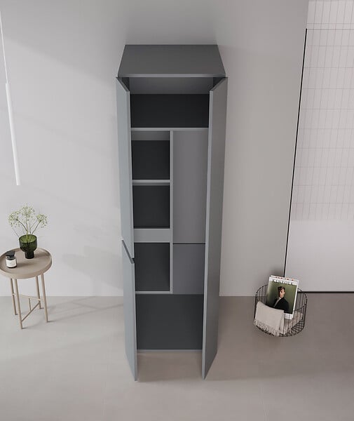 HABITAT ET JARDIN - Armoire de Salle de Bain "Solis 60" -  cm - Matte Anthracite - large