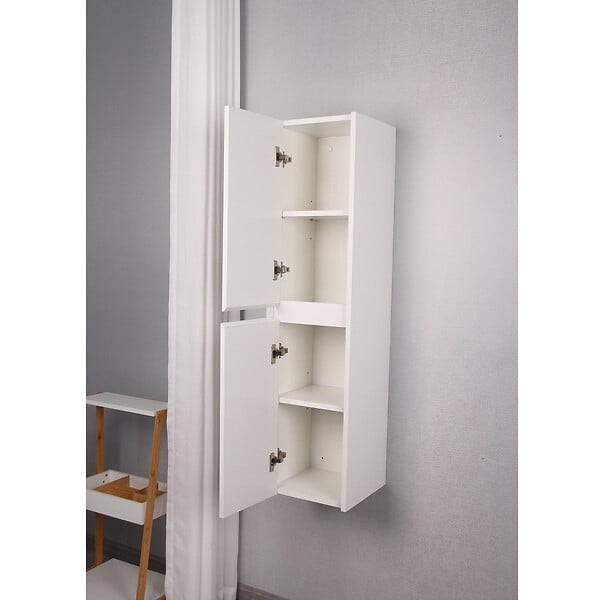 STANO - Grande armoire de rangement FORTINA hauteur 120 cm blanc 30 cm - large