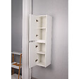 STANO - Grande armoire de rangement FORTINA hauteur 120 cm blanc 30 cm - vignette