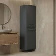 HABITAT ET JARDIN - Armoire de Salle de Bain "Nuvola 40 v3" - 40 x 32 x 138 cm - Anthracite - vignette
