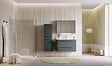 HABITAT ET JARDIN - Armoire de Salle de Bain "Nuvola 40 v3" - 40 x 32 x 138 cm - Anthracite - vignette