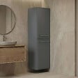 HABITAT ET JARDIN - Armoire de Salle de Bain "Nuvola 40 v3" - 40 x 32 x 138 cm - Grey - vignette
