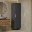 HABITAT ET JARDIN - Armoire de Salle de Bain "Purus Desna 40" - 40 x 32 x 138 cm - Matte Anthracite - vignette
