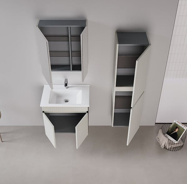 HABITAT ET JARDIN - Armoire de Salle de Bain "Tivoli 40" -  cm - Matte Cashmere - large
