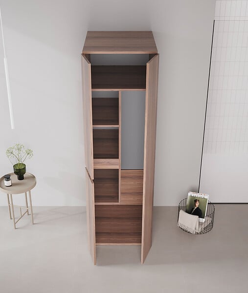 HABITAT ET JARDIN - Armoire de Salle de Bain "Solis 60" -  cm - Dark Walnut - large