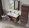 HABITAT ET JARDIN - Armoire de Salle de Bain "Side 40" - 40 x 27 x 138 cm - Dark Walnut - vignette