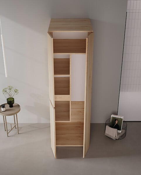HABITAT ET JARDIN - Armoire de Salle de Bain "Solis 60" -  cm - Oak - large