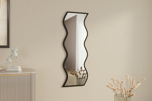 HABITAT ET JARDIN - Miroir en bois "Safi" 40 x 2,2 x 120 cm - Blanc - large
