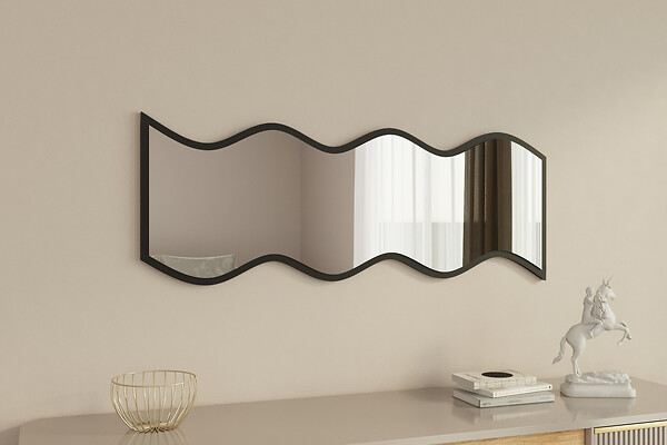 HABITAT ET JARDIN - Miroir en bois "Safi" 40 x 2,2 x 120 cm - Blanc - large