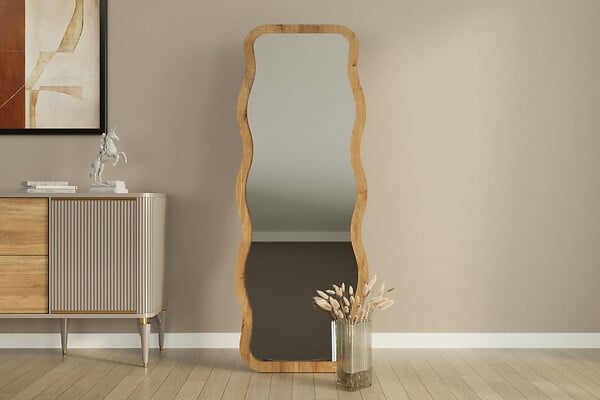 HABITAT ET JARDIN - Miroir en bois "Aror" - 50 x 160 cm - Beige - large