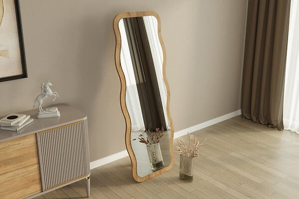 HABITAT ET JARDIN - Miroir en bois "Aror" - 50 x 160 cm - Beige - large