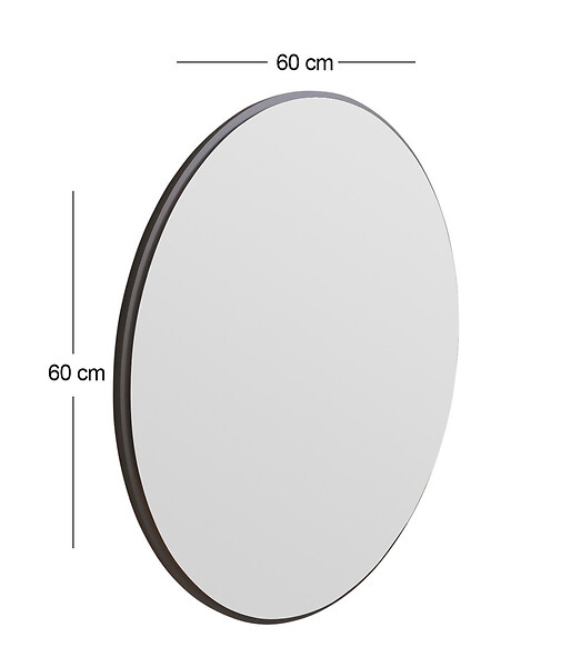 HABITAT ET JARDIN - Miroir en bois "Ozze" - 60 x 60 cm - Noir - large