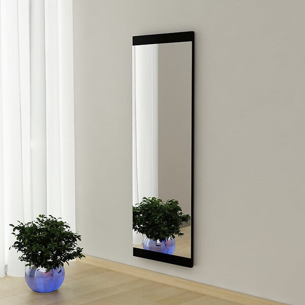 HABITAT ET JARDIN - Miroir en bois "Azus" - 40 x 120 cm - Noir - large