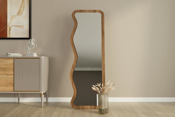 HABITAT ET JARDIN - Miroir en bois "Asel" - 50 x 160 cm - Marron - large