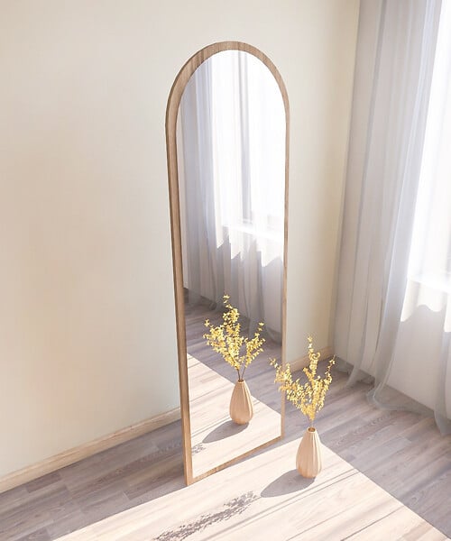 HABITAT ET JARDIN - Miroir en bois "Emma" - 50 x 160 cm - Marron - large