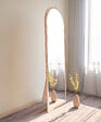 HABITAT ET JARDIN - Miroir en bois "Emma" - 50 x 160 cm - Beige - vignette