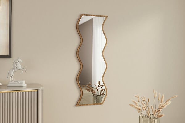 HABITAT ET JARDIN - Miroir en bois "Safi" 40 x 2,2 x 120 cm - Blanc - large