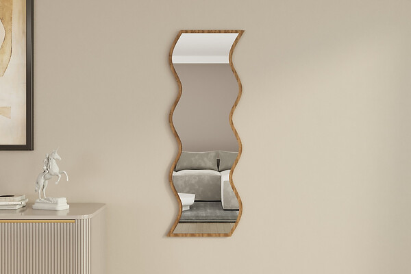 HABITAT ET JARDIN - Miroir en bois "Safi" 40 x 2,2 x 120 cm - Blanc - large