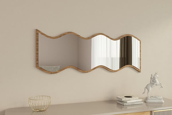 HABITAT ET JARDIN - Miroir en bois "Safi" 40 x 2,2 x 120 cm - Blanc - large