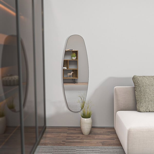 HABITAT ET JARDIN - Miroir cheval en bois "Venti" - 40 x 120 cm - Transparent - large