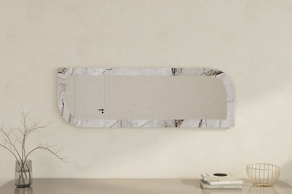 HABITAT ET JARDIN - Miroir en bois "Arni" - 120 x 40 cm - Beige - large