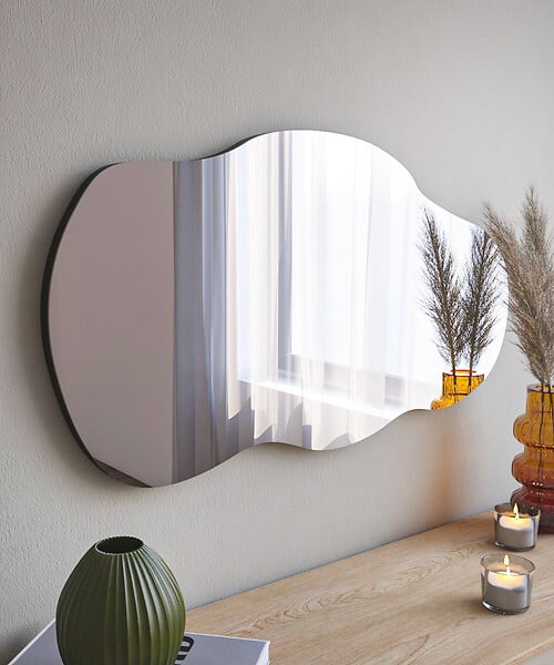 HABITAT ET JARDIN - Miroir en bois "Baby" - 40 x 72 cm - Noir - large