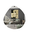 HABITAT ET JARDIN - Miroir en bois "Besso" - 60 x 60 cm - Noir - vignette