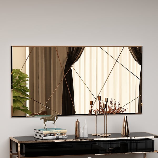 HABITAT ET JARDIN - Miroir en bois "Orezo" - 120 x 60 cm - Bronze - large