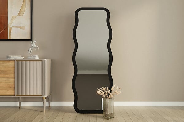 HABITAT ET JARDIN - Miroir en bois "Aror" 50 x 2,2 x 160 cm - Noir - large