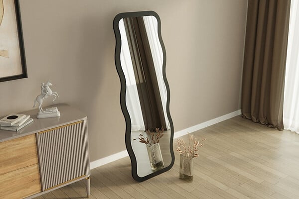 HABITAT ET JARDIN - Miroir en bois "Aror" 50 x 2,2 x 160 cm - Noir - large