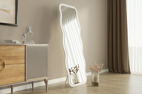 HABITAT ET JARDIN - Miroir en bois "Aror" - 50 x 160 cm - Blanc - large
