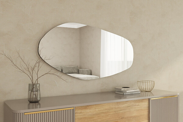 HABITAT ET JARDIN - Miroir en bois "Bella " - 60 x 120 cm - Noir - large