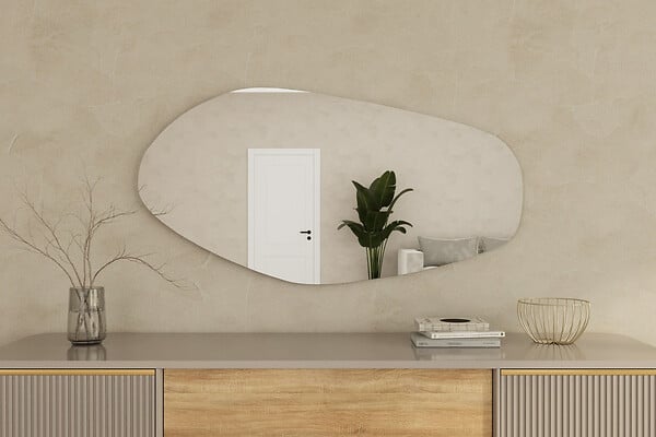 HABITAT ET JARDIN - Miroir en bois "Bella " - 60 x 120 cm - Noir - large
