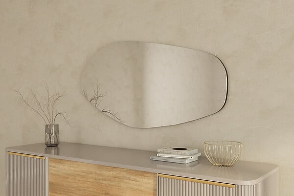 HABITAT ET JARDIN - Miroir en bois "Bella " - 60 x 120 cm - Noir - large