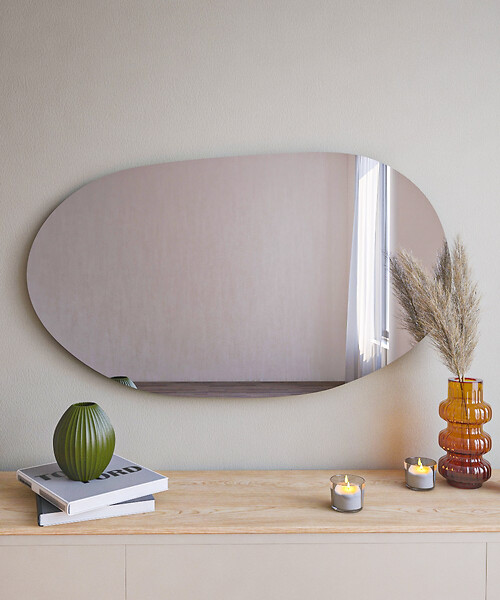 HABITAT ET JARDIN - Miroir en bois "Vanomi" - 52 x 89 cm - Noir - large