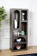HABITAT ET JARDIN - Bibliothèque en bois "Venüs" - 60 x 32 x 150 cm - Anthracite - vignette
