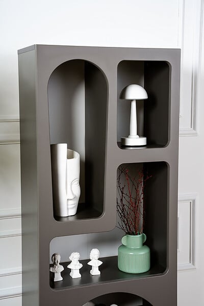 HABITAT ET JARDIN - Bibliothèque en bois "Venüs" - 60 x 32 x 150 cm - Anthracite - large