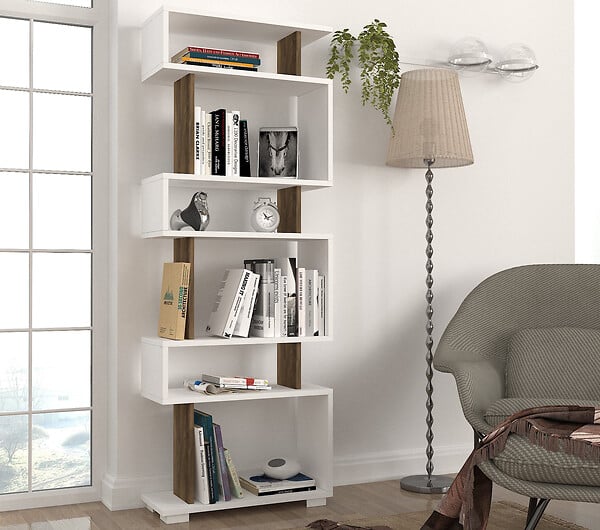 HABITAT ET JARDIN - Bibliothèque en bois "Blok" - 60 x 19 x 165 cm - Marron - large