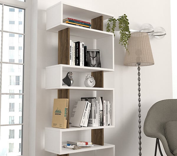 HABITAT ET JARDIN - Bibliothèque en bois "Blok" - 60 x 19 x 165 cm - Marron - large