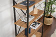 HABITAT ET JARDIN - Bibliothèque en bois "Elysian" - 90 x 33 x 180 cm - Pin atlantiqueNoir - vignette