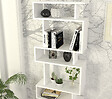 HABITAT ET JARDIN - Bibliothèque en bois "Blok" - 60 x 19 x 165 cm - Blanc - vignette