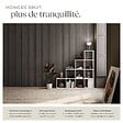 TECTAKE - Lot de 4 panneaux acoustiques 3d en bois véritable feutre insonorisant découpables chêne gris 110 x 50 cm - vignette