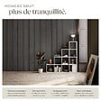 TECTAKE - Lot 8 panneaux acoustiques 3d feutre insonorisant découpage placage en bois véritable chêne noir 110 x 50 cm - vignette
