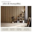 TECTAKE - Lot de 8 panneaux acoustiques muraux 120 x 60 cm placage en bois véritable marron chêne 3d feutre insonorisant découpables - vignette