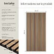 TECTAKE - Lot de 8 panneaux acoustiques muraux 120 x 60 cm placage en bois véritable marron chêne 3d feutre insonorisant découpables - vignette